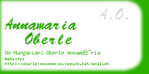 annamaria oberle business card